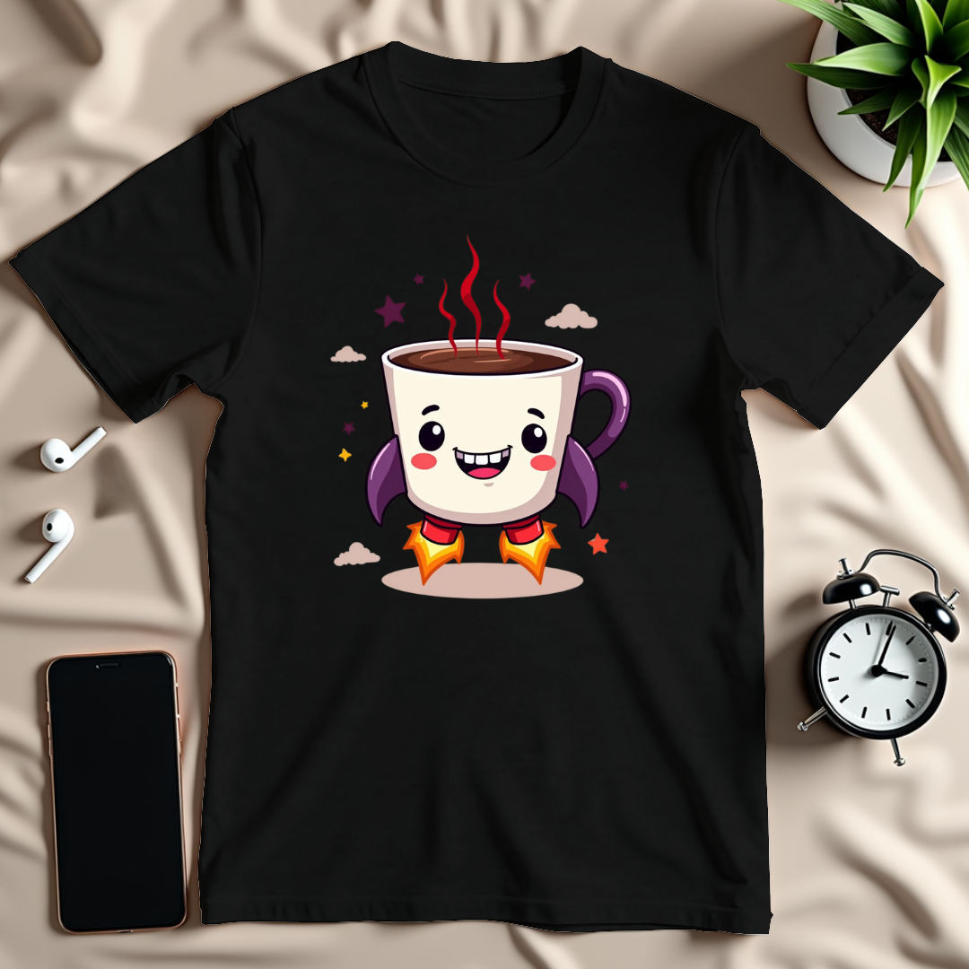 Kawaii Rocket Cup T-Shirt