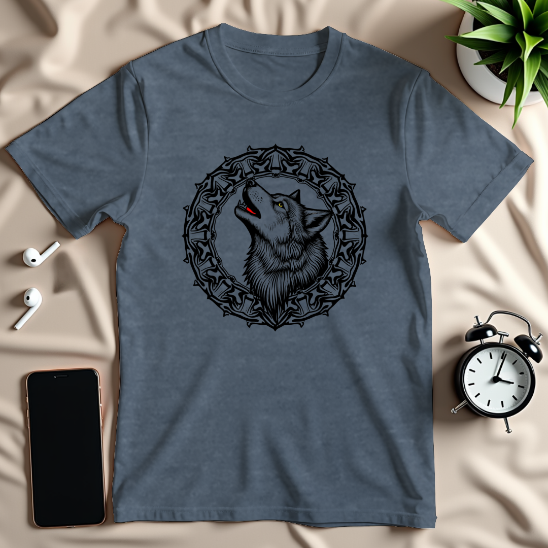 Howling Wolf Mandala T-Shirt