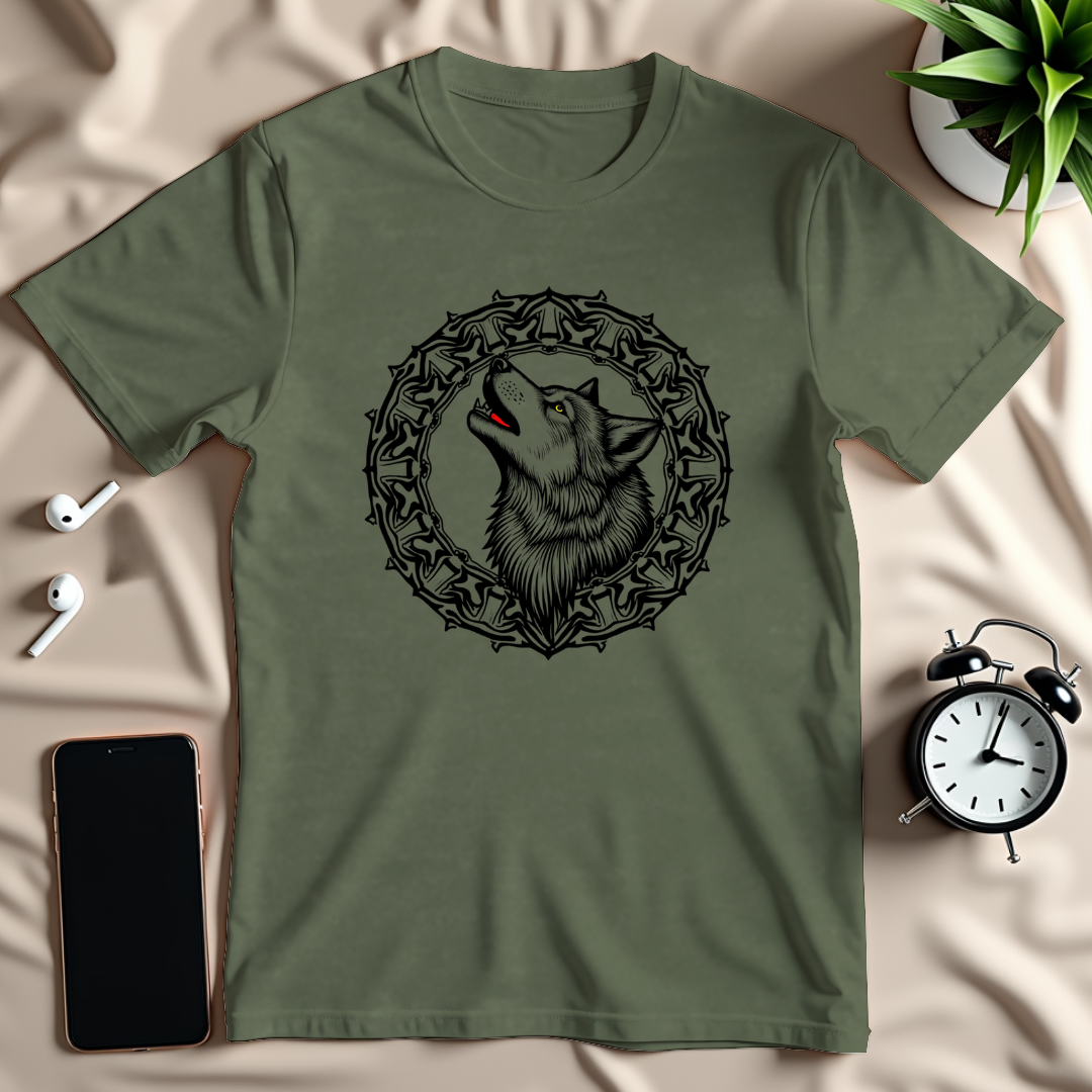Howling Wolf Mandala T-Shirt