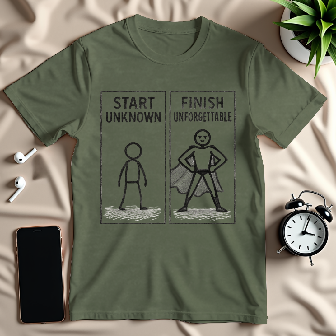 Start Unknown Finish Unforgettable T-Shirt