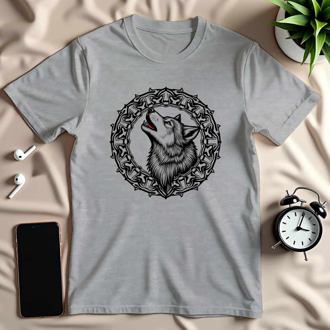 Howling Wolf Mandala T-Shirt