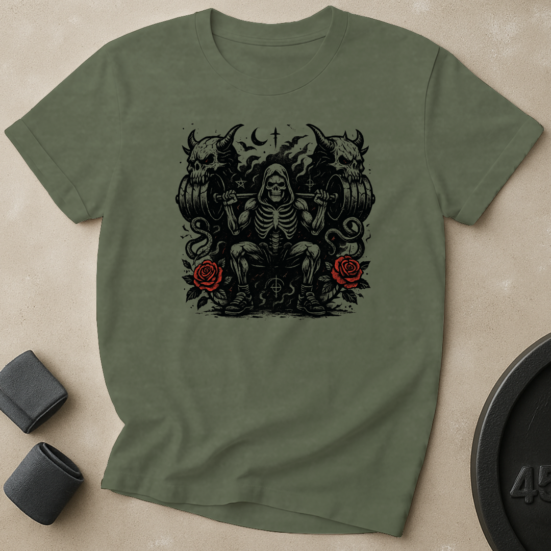 Demonic Skull Plates Squat T-Shirt