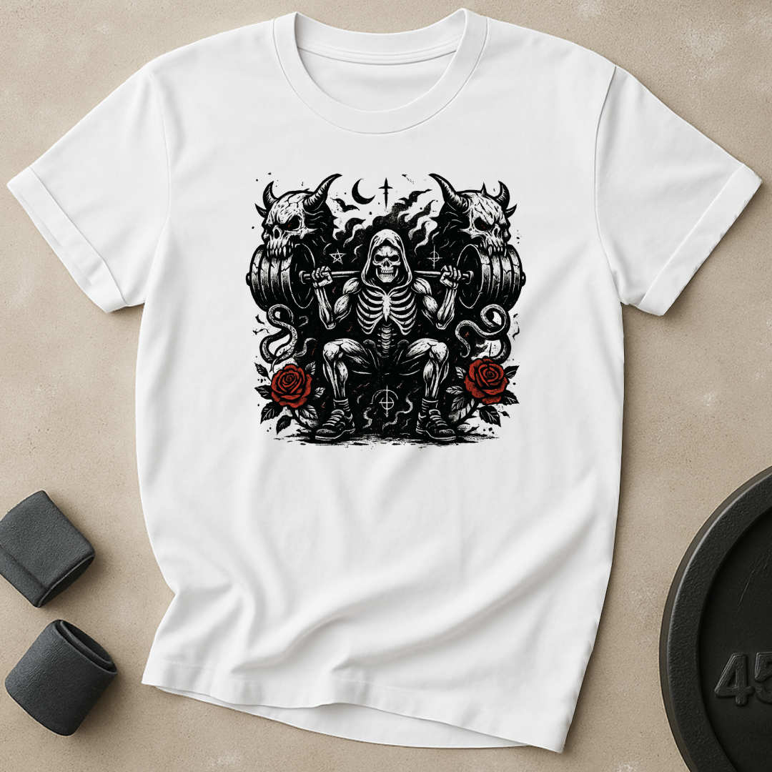 Demonic Skull Plates Squat T-Shirt