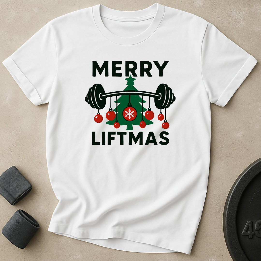 Merry Liftmas Barbell T-Shirt