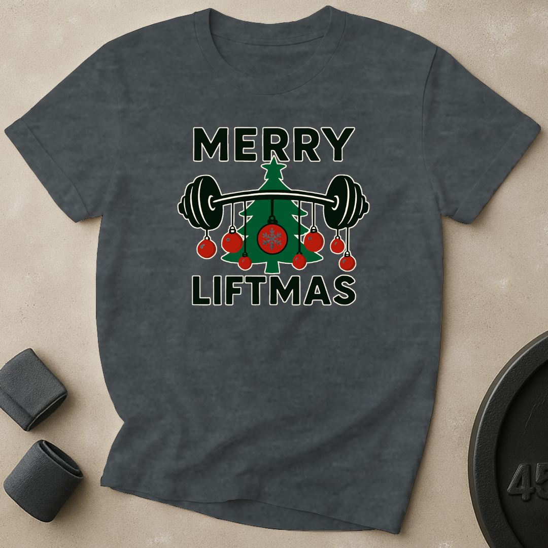 Merry Liftmas Barbell T-Shirt