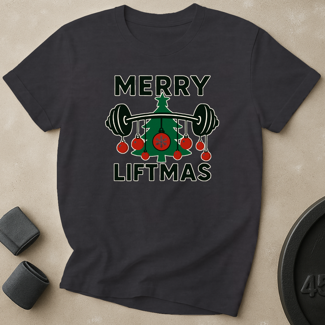 Merry Liftmas Barbell T-Shirt