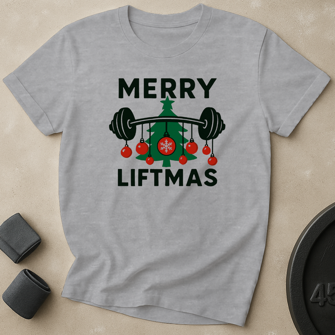 Merry Liftmas Barbell T-Shirt