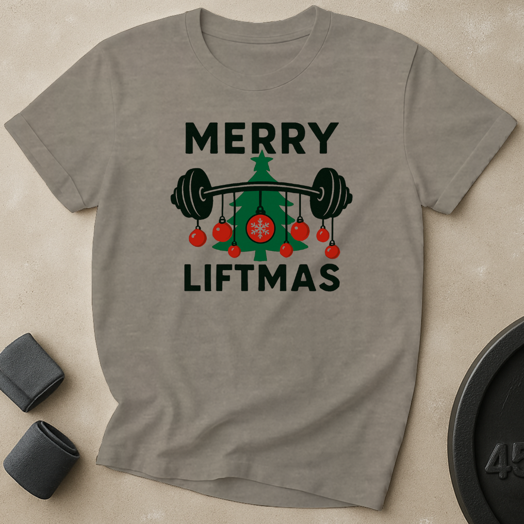Merry Liftmas Barbell T-Shirt