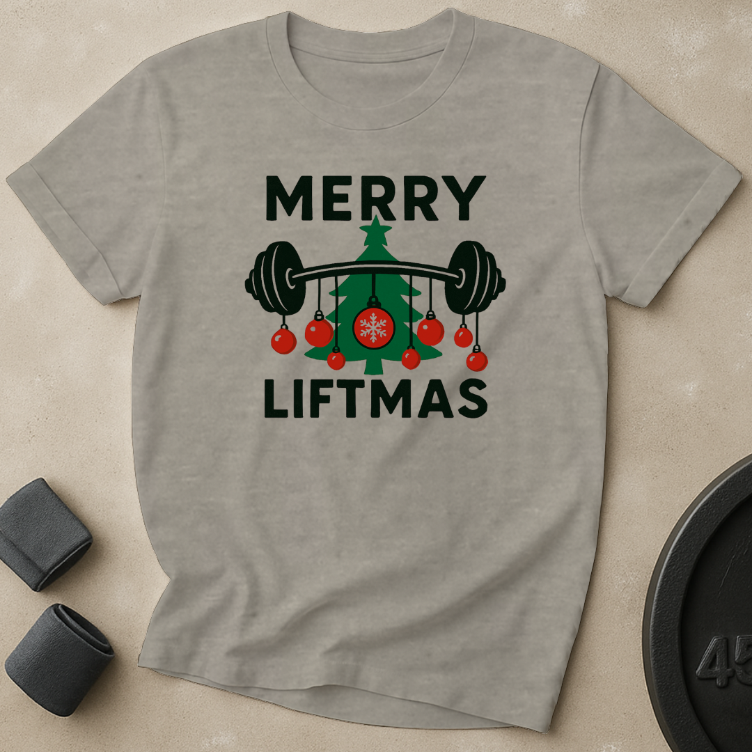 Merry Liftmas Barbell T-Shirt