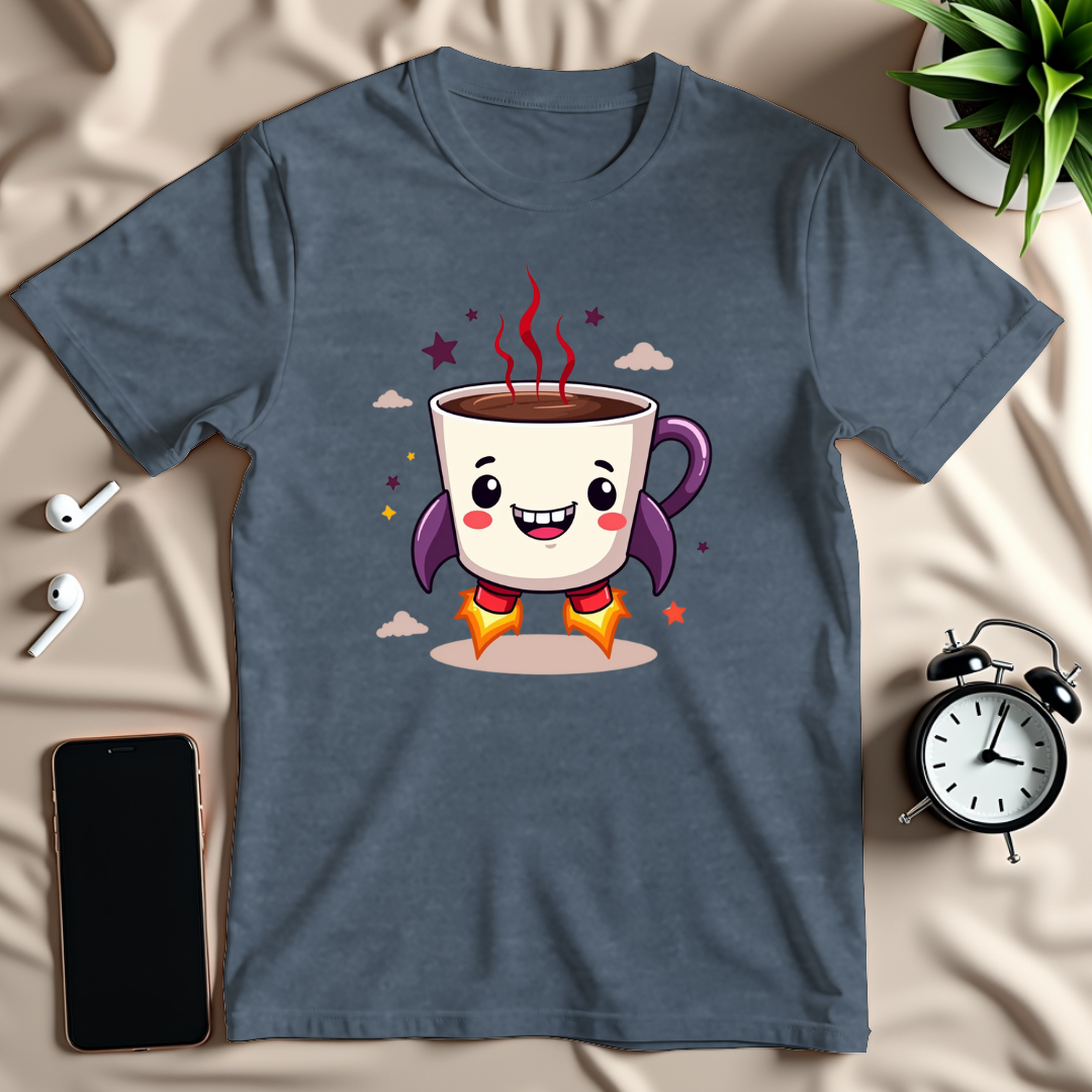 Kawaii Rocket Cup T-Shirt