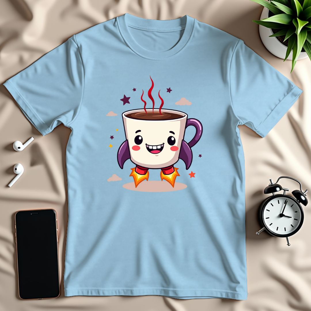 Kawaii Rocket Cup T-Shirt