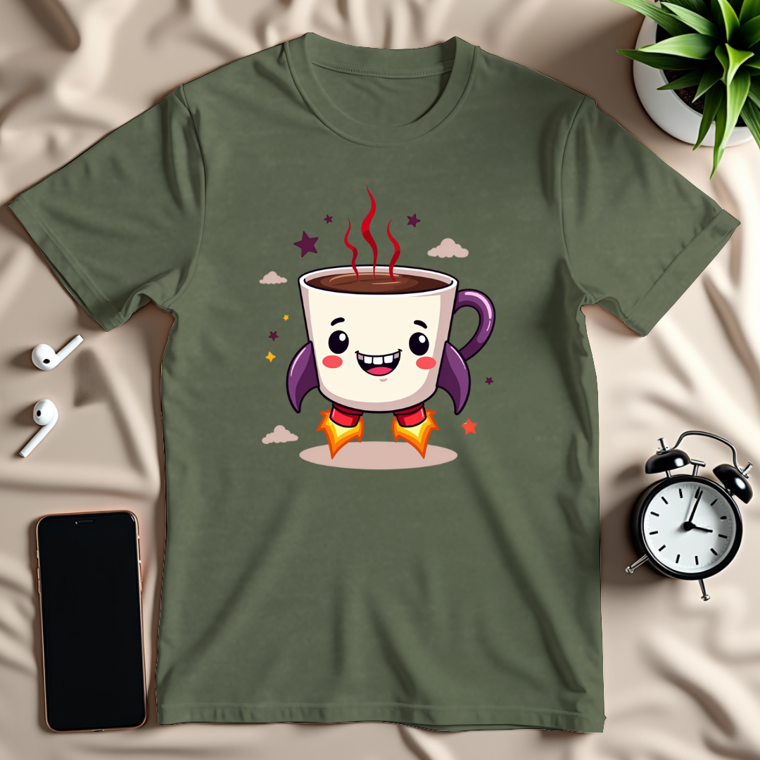 Kawaii Rocket Cup T-Shirt
