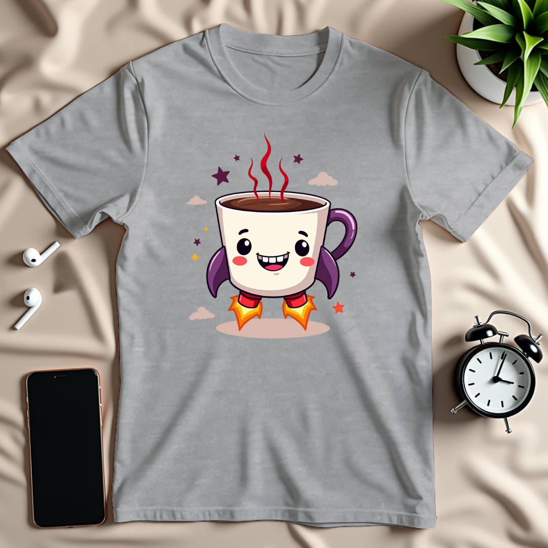 Kawaii Rocket Cup T-Shirt
