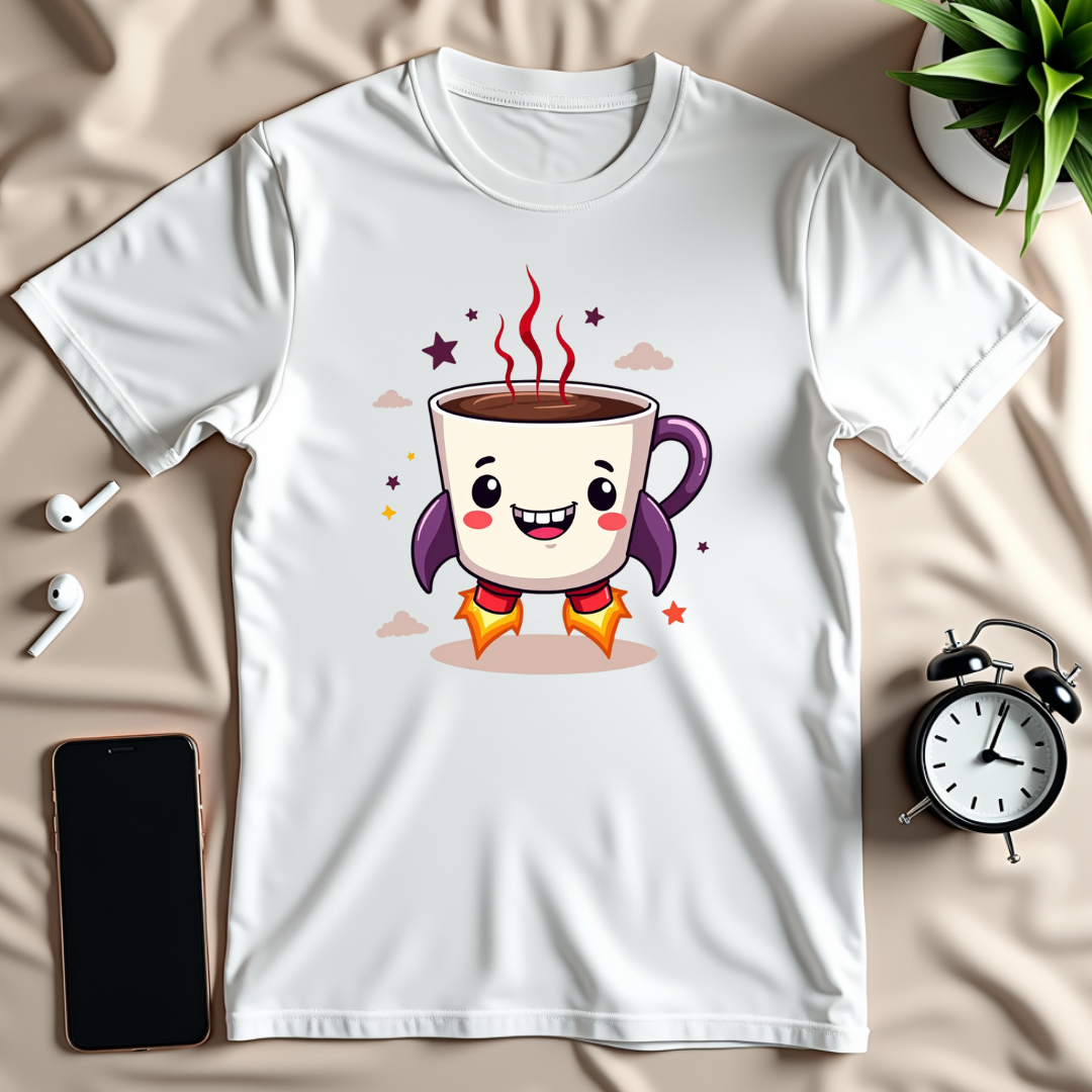 Kawaii Rocket Cup T-Shirt