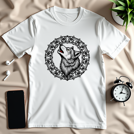 Howling Wolf Mandala T-Shirt
